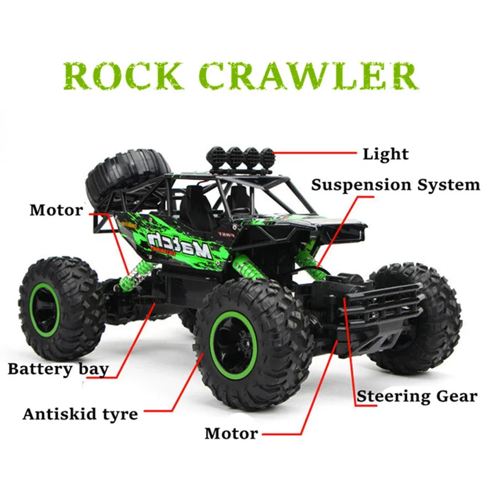 Coche RC 4x4 todoterreno 1:12 / 1:16 con control remoto 2.4G – Buggy para niños