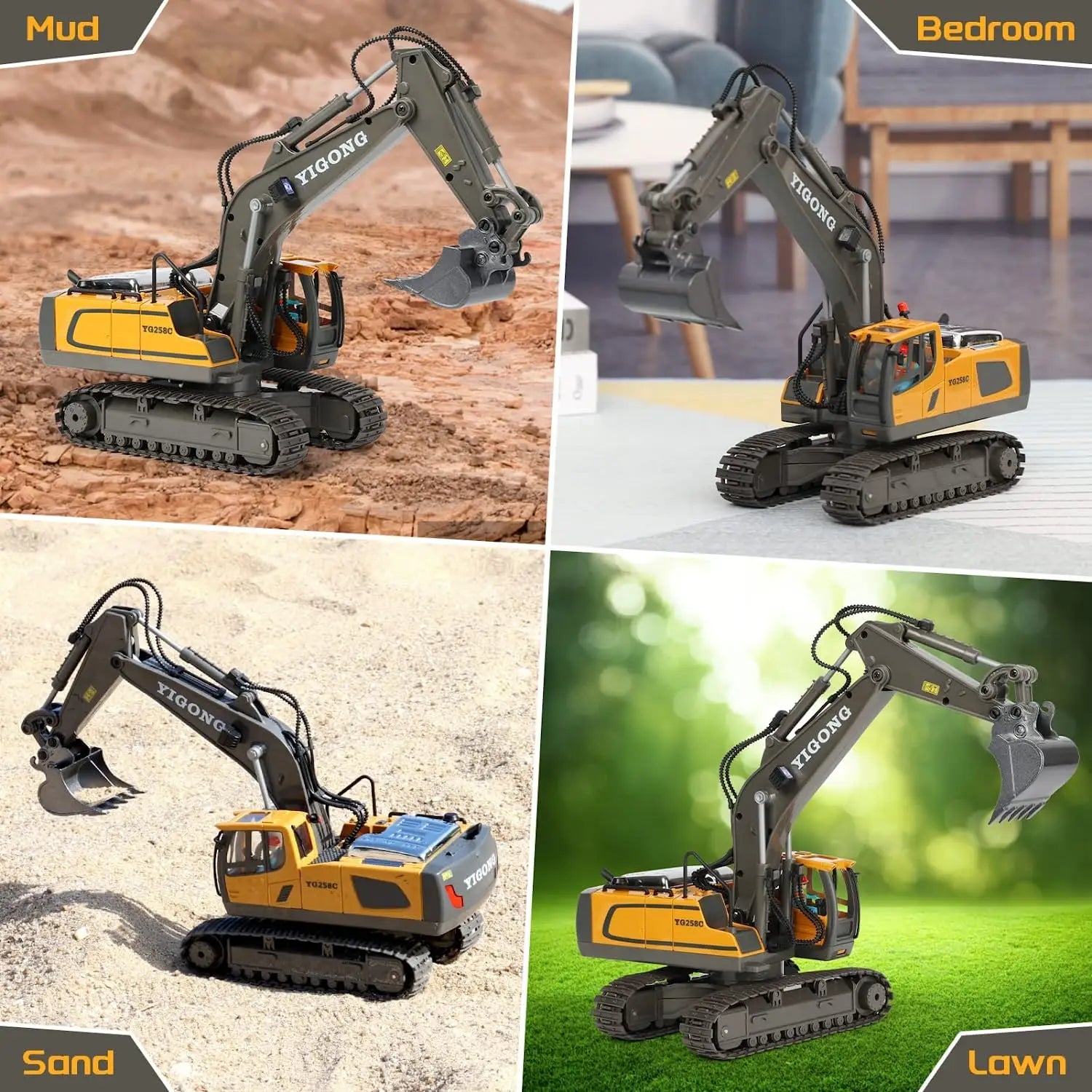 Excavadora RC 1:20 – Diversión realista con control remoto